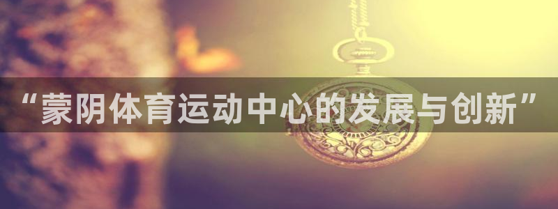 中欧体育zoty下载：“蒙阴体育运动中心的发展与创新”
